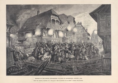 Pověření devátých kyrysníků, vesnice Morsbronn, 6. srpna 1870, 1874-1900. od Georges Léon Alfred Perrichon