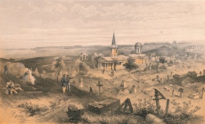 Karanténní hřbitov a kostel s francouzskou baterií č. 50, 1856 od Georges McCulloch