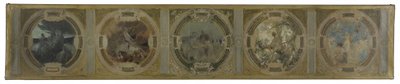 Skica pro galerii Lobau na pařížské radnici: Zrození Paříže. Boj. Filozofie a antická literatura. Jaro. Literatura v roce 1890 (olej na plátně) od Georges Picard