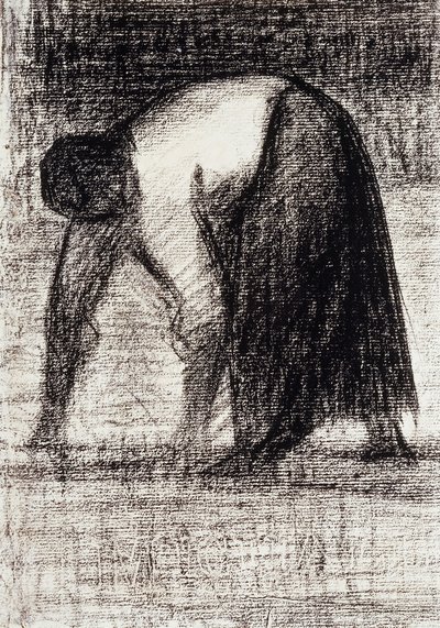 Rolnická žena s rukama v zemi; Paysanne les Mains au Sol, kolem roku 1882 od Georges Pierre Seurat