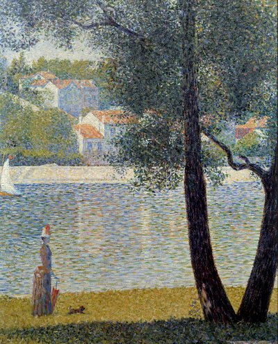 Seina v Courbevoie Obraz Georgese Seurata (1859-1891) 1885 Soukromá sbírka - Seina v Courbevoie. Obraz Georgese Seurata (1859-1891) od Georges Pierre Seurat