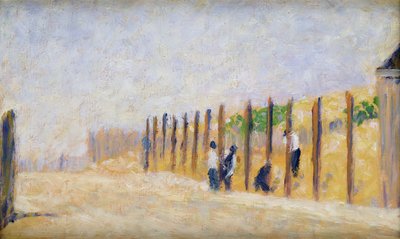 Pushing in the Poles, c.1882 od Georges Pierre Seurat