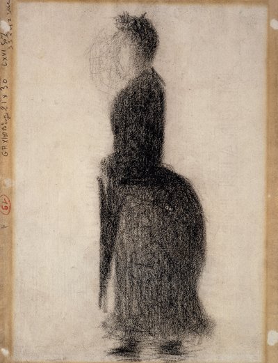 Žena se slunečníkem; Žena s deštníkem, kolem roku 1883 od Georges Pierre Seurat