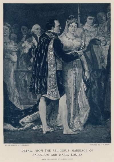 Detail z náboženského sňatku Napoleona a Marie Louisy od Georges Rouget