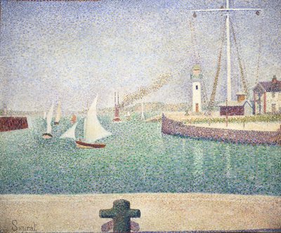 Vjezd do přístavu Honfleur od Georges Seurat