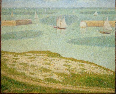 Port-en-Bessin, vstup do vnějšího přístavu od Georges Seurat
