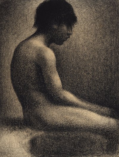 Sedící akt: Studie k filmu "Une Baignade od Georges Seurat