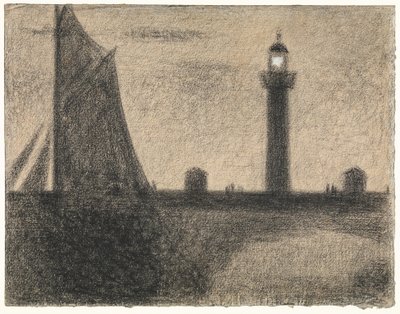 Maják v Honfleur od Georges Seurat
