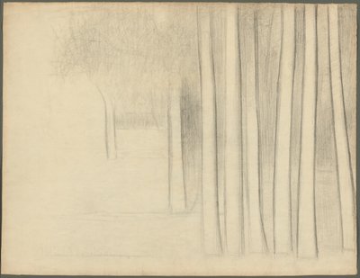 Kmeny stromů (studie pro La Grande Jatte) od Georges Seurat