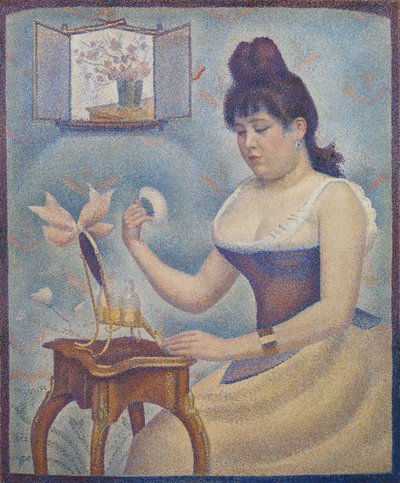 Mladá žena, která se pudruje, c.1888-90 od Georges Seurat