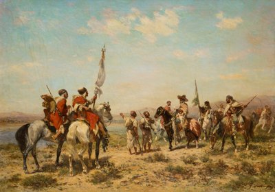 Lovecká párty (olej na plátně) od Georges Washington
