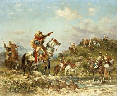Arabští válečníci na koních, od Georges Washington