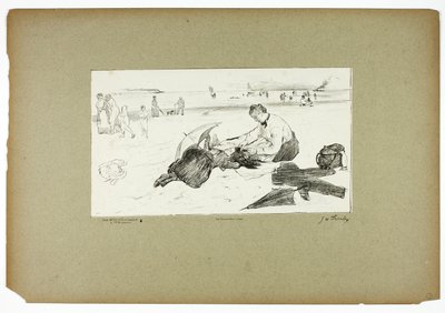Na pláži od Georges William Thornley