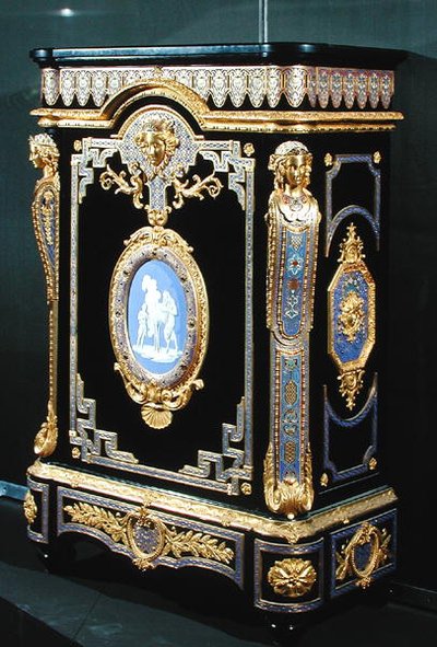 Příborník, cca 1855 (eben, bronz a lakovaný smalt) od Georges and Legost Achille (fl.1855) Monbro