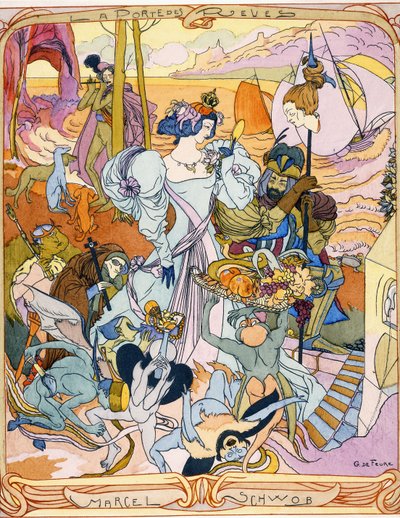 Centrální panel triptychové ilustrace z knihy 