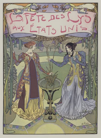 La Fete des Lys ve Spojených státech (Festival lilií ve Spojených státech) od Georges de Feure