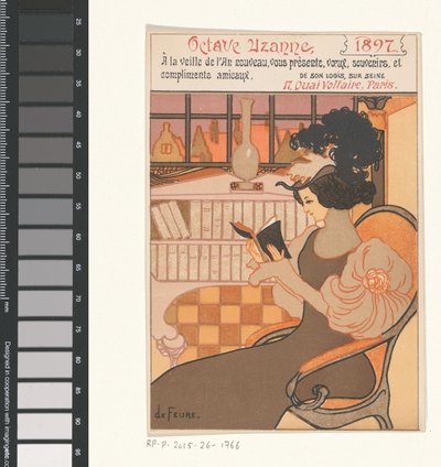 Novoroční přání od Octave Uzanne na rok 1897 od Georges de Feure