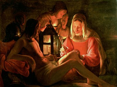 Svatý Šebestián pečoval Svatá žena od Georges de La Tour