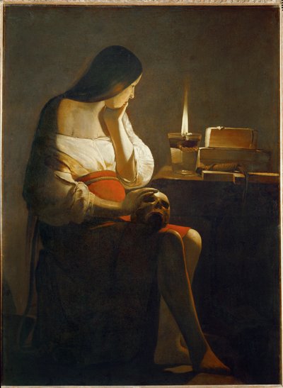 La Madeleine a la Veilleuse - Magdaléna s nočním světlem ... od Georges de La Tour