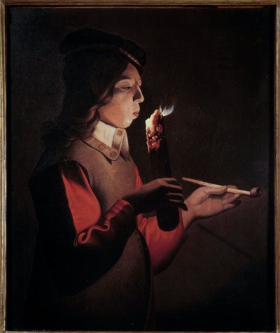 Obraz mladého kuřáka od Georgese de La Tour (1593-1652) od Georges de La Tour