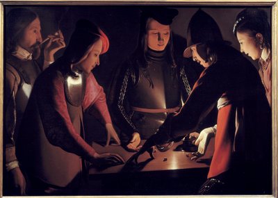 Hráči z. Obraz od Georgese De La Tour (1593-1652) od Georges de La Tour