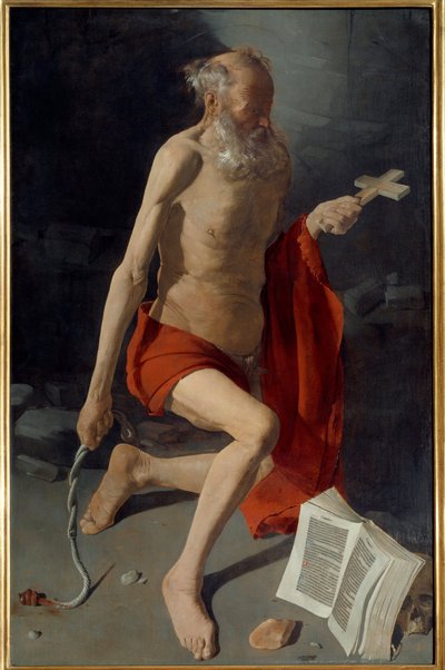 Svatý Jeroným. Obraz od Georgese De La Tour (1593-1652) od Georges de La Tour