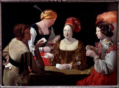 Cheat with the Ace of Diamonds - olej na plátně od Georges de La Tour