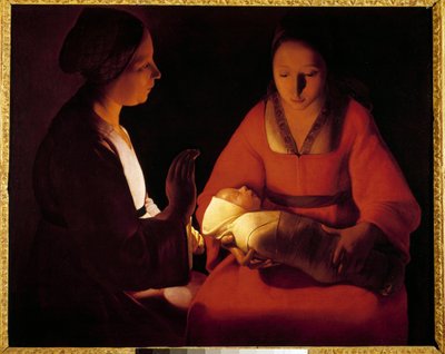 The New Born Child (The New Born Child). Obraz od Georgese De La Tour (1593-1652) od Georges de La Tour