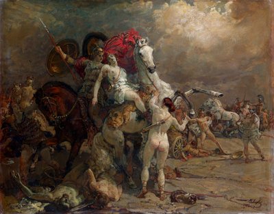 Zraněná bojovnice Camille od Georgiy Konstantinovich Savitsky
