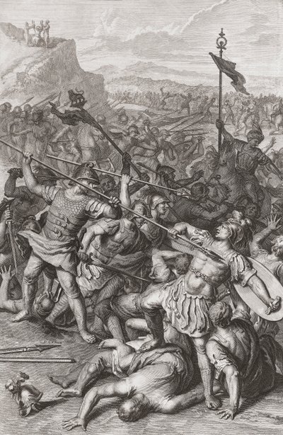 Bitva Izraele proti Amalekitům. od Gerard (after) Hoet