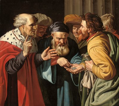 Platba Jidáše (olej na plátně) od Gerard (manner of) Seghers