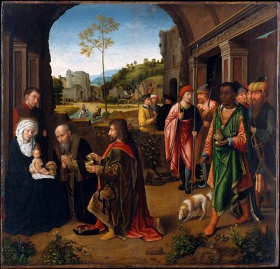 Klanění tří králů, cca 1520 (olej na dřevě) od Gerard (studio of) David