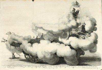 Vítězný spor o vzduch a vodu. Radostná slavnost na koni - Vůz (1667) od Gerard Bouttats
