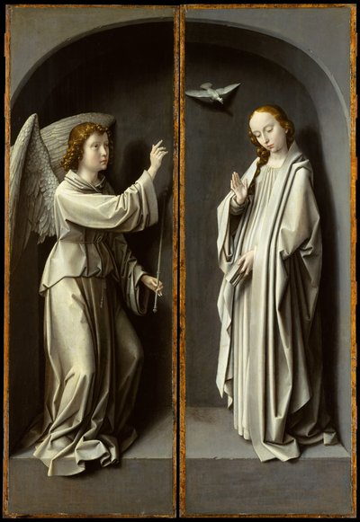 Archanděl Gabriel, Panna zvěstovatelka, ca. 1510. od Gerard David