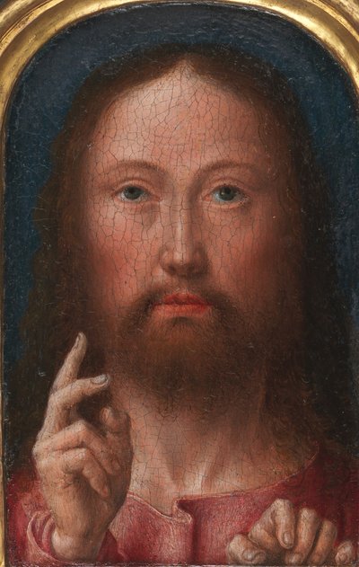 Christ Blessing, ca. 1500-1505. od Gerard David