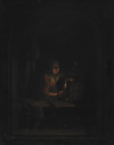 Dívka se svíčkou od Gerrit Dou