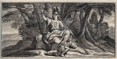 Minerva Slaming Discord - Minerva Terrassant la discorde - rytina Gerarda Edelincka podle Daniela Hallea (1614-1675) od Gérard Edelinck