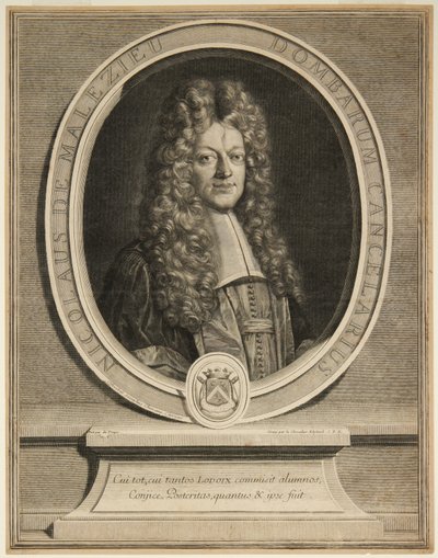 Nicholaus de Malezieu od Gérard Edelinck