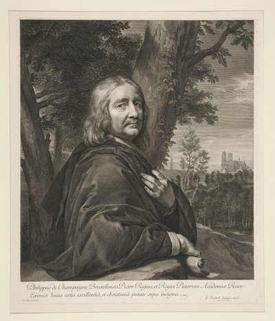Philippe de Champaigne stojící v krajině od Gérard Edelinck