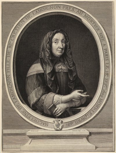 Portrét Madeleine de Lamoignon od Gérard Edelinck