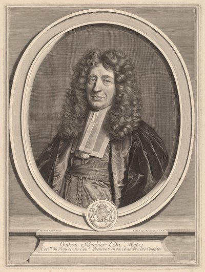 Gedeon Berbier-Du Metz od Gerard Edelinck after Hyacinthe Rigaud