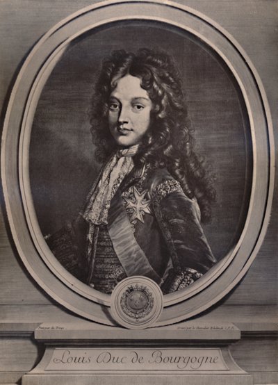 Louis, vévoda z Burgundska, dauphin z Francie a otec krále Ludvíka XV, c1700 1894 od Gerard Edelnick