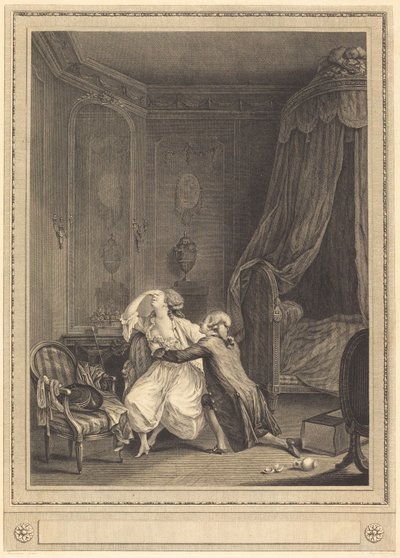 Pozdní pokání od Gerard Rene Le Vilain after Nicolas Lavreince