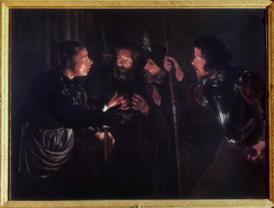 Zapření svatého Petra. Obraz Gerarda Segherse (1591-1651). Olej na plátně od Gerard Seghers