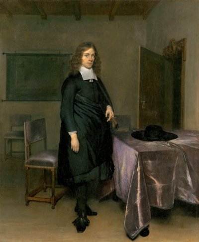Portrét muže od Gerarda Ter Borche (Terburg), mladšího (1617-1681), - Olej na plátně - Tiroler Landesmuseum Ferdinandeum, Innsbruck od Gerard Terborch