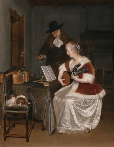 Hudební lekce, c. 1670. od Gerard Terborch II