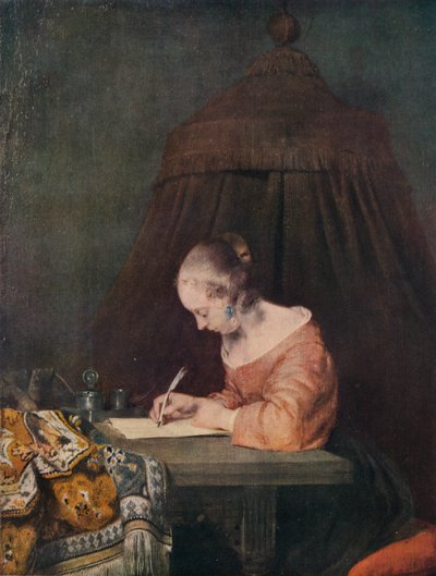 Žena píšící dopis, c1655, 1938 od Gerard Terborch II