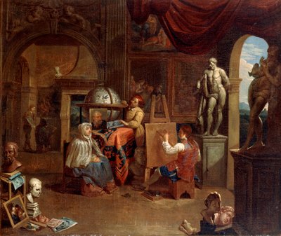 Scéna uměleckého ateliéru, 1680-1720. od Gerard Thomas