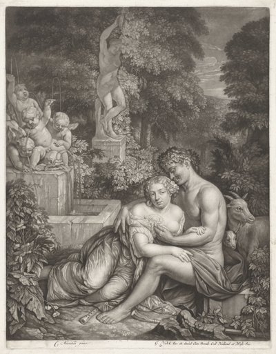 Vertumnus en Pomona od Gerard Valck