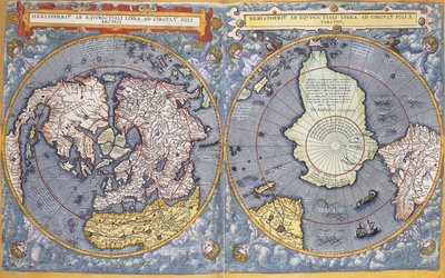 Severní a jižní pól, 1593 od Gerard de Jode
